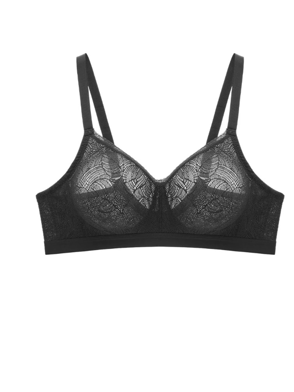 Understance Wireless Lace Wire-Free Bra Black 40B/C